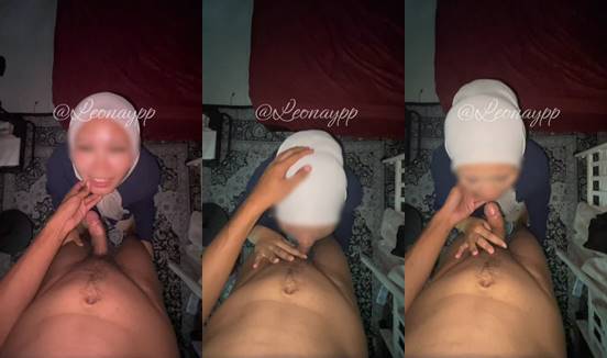 Bokep @leonaypp jilbab malaysia blowjob crot mulut